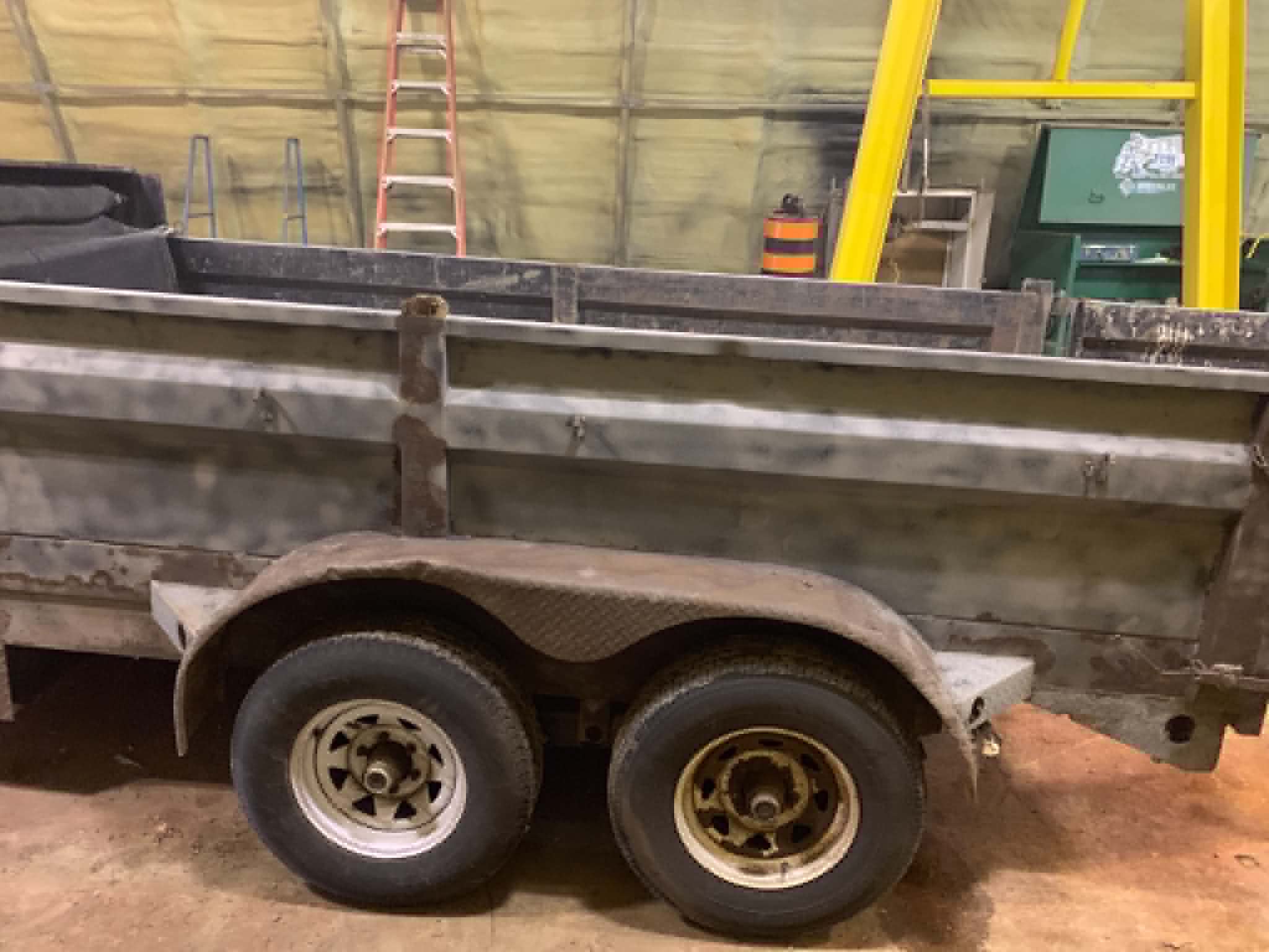 Before sandblasting — corroded bare metal